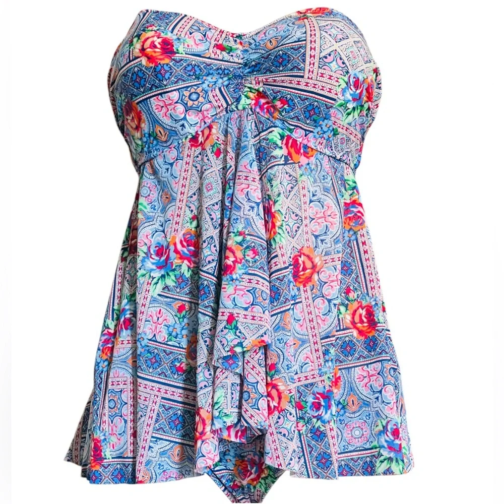 GOTTEX BY Profile Blush Turkish Delight Flyaway Tankini Top  & Bikini Bottom